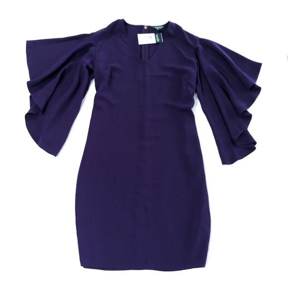 Lauren Ralph Lauren Arieana Crepe Cocktail Dress - Picture 2 of 8